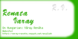 renata varay business card